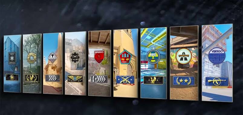 CS2 Competitive ranks for each map in 2026