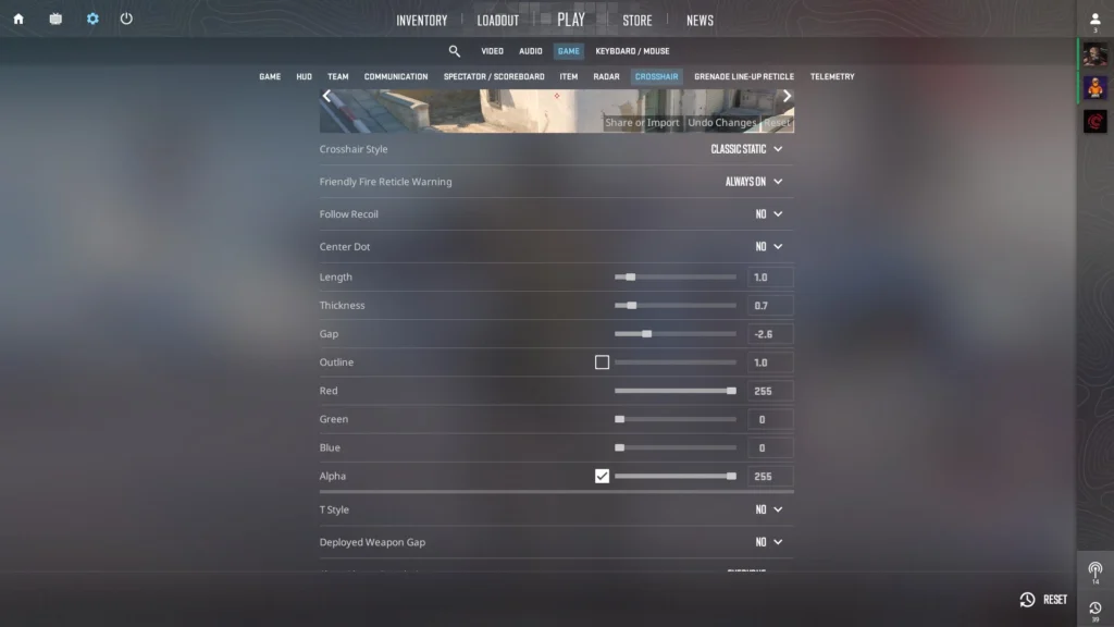 CS2 Crosshair Settings
