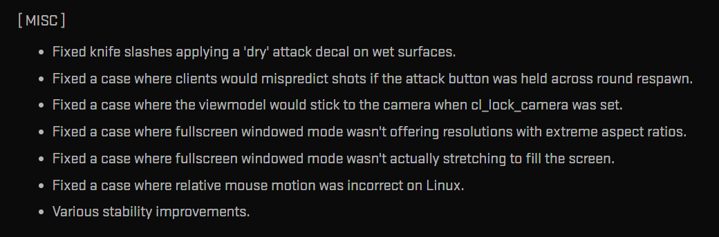 CS2 August 18 2025 update patch notes