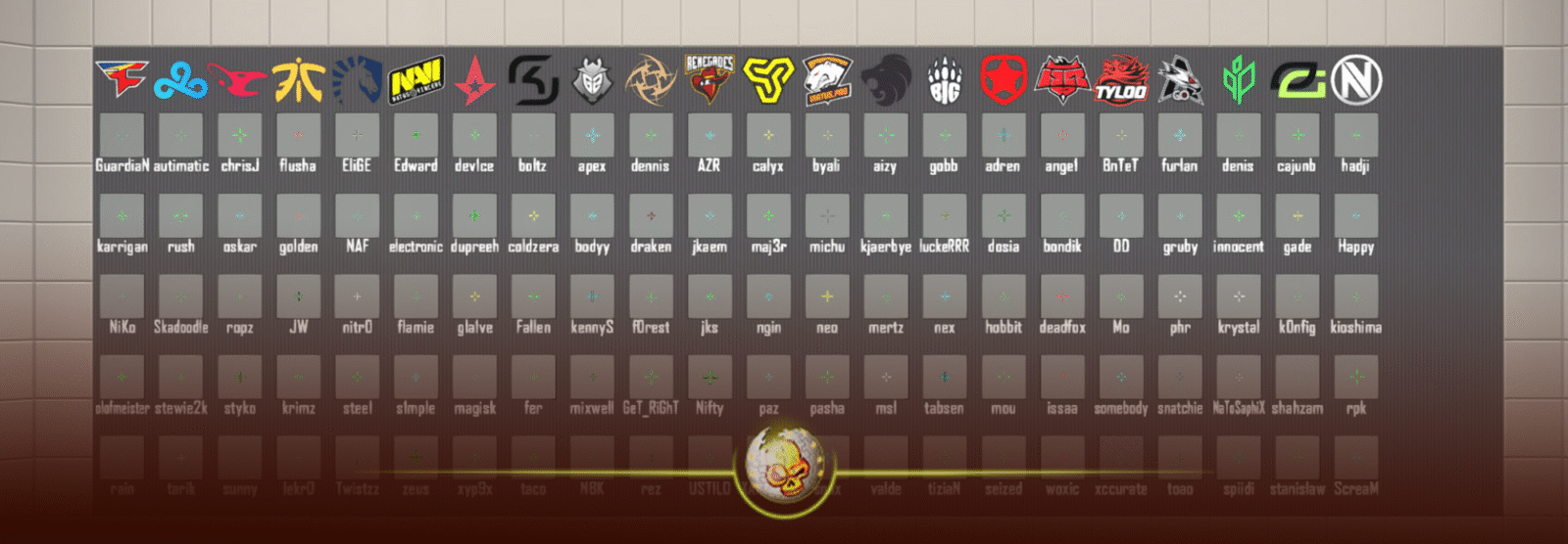 CS2 Pro Crosshair Chart – Best Settings 2025