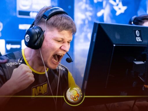 s1mple on stage representing NAVI, symbolizing his impact on Ukrainian CS2