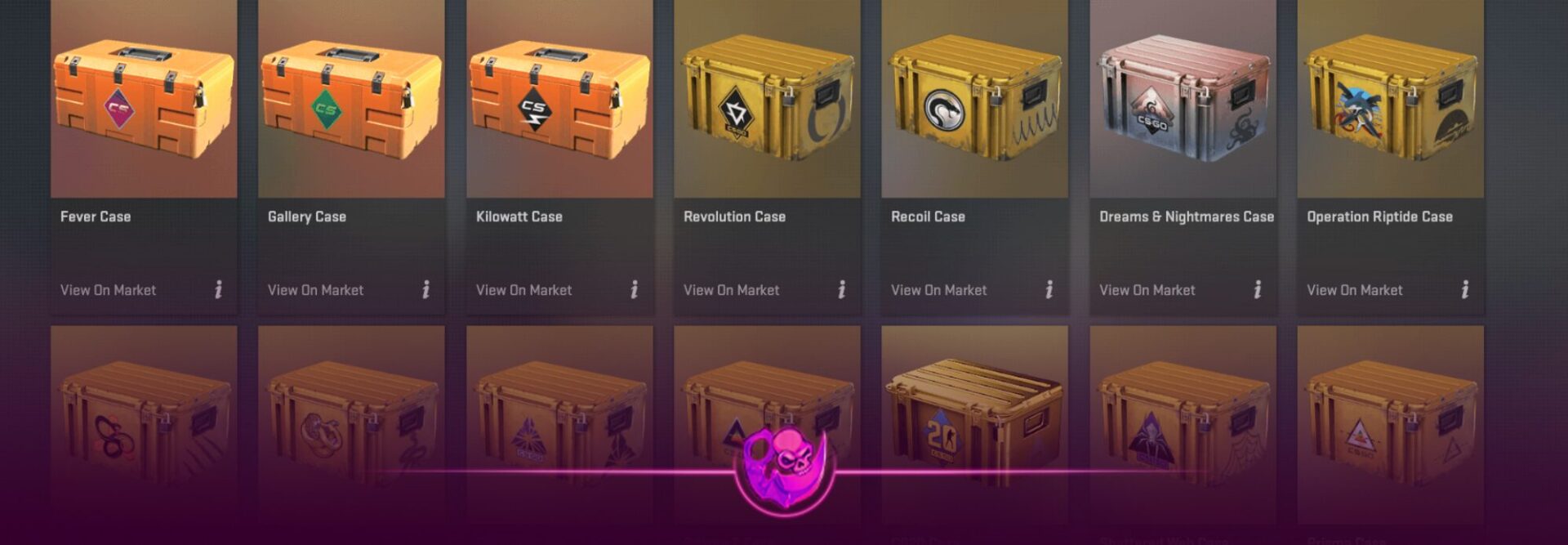 Best CS2 cases to open in 2025 showcasing top knife cases with vibrant CS2 weapons and case openings.