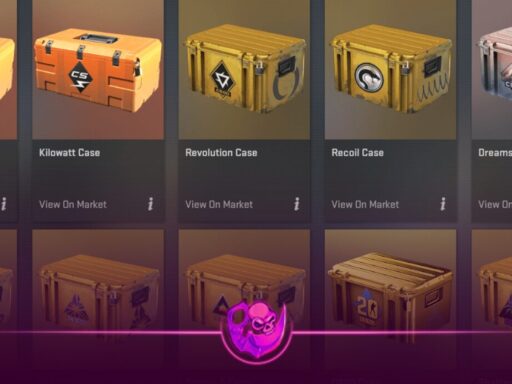 Best CS2 cases to open in 2025 showcasing top knife cases with vibrant CS2 weapons and case openings.
