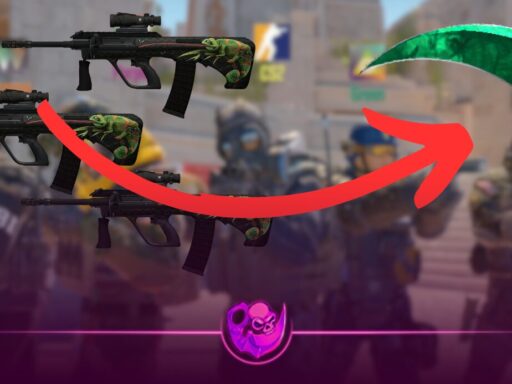 Best Guide for Knife and Glove Trade-Ups in CS2 featuring the new 5 Covert trade-up update and knife crafting system on DaddySkins
