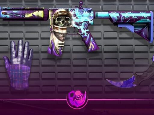 CS2 purple loadout featuring Evil Daimyo, Pulse, and Moonrise skins under $20