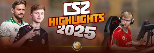CS2 player on stage during a highlight moment at the 2025 season
