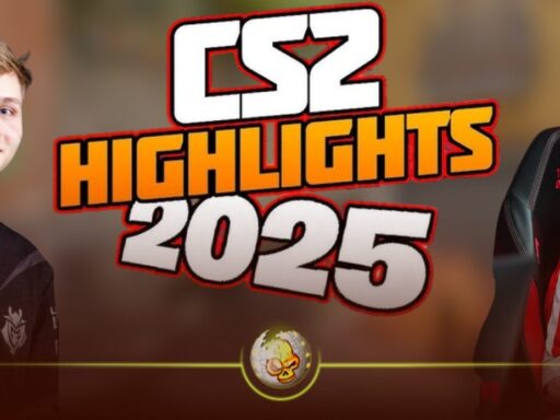 CS2 player on stage during a highlight moment at the 2025 season