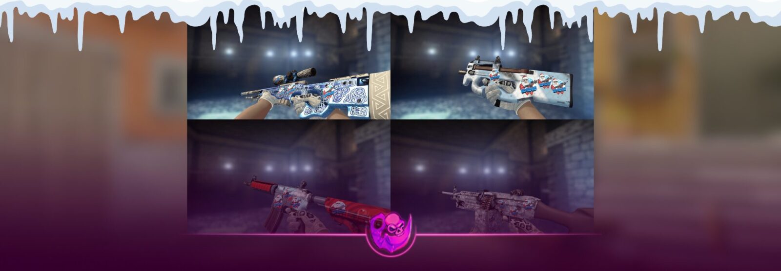 CS2 Christmas loadout M4A1 S Printstream winter themed skin