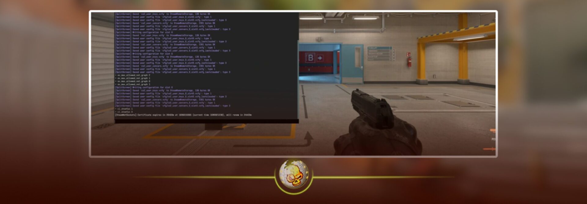 CS2 console open on screen showing commands in Counter Strike 2