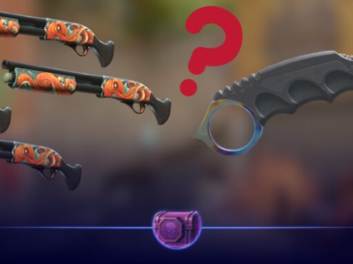 CS2 trade up odds chart showing covert skins to knife conversion rates