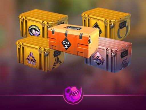 Abertura de caixas CS2 mostrando skins e itens do Counter Strike 2