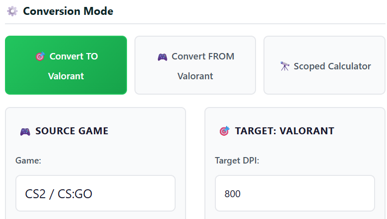 The exact CS2 to Valorant sensitivity formula
