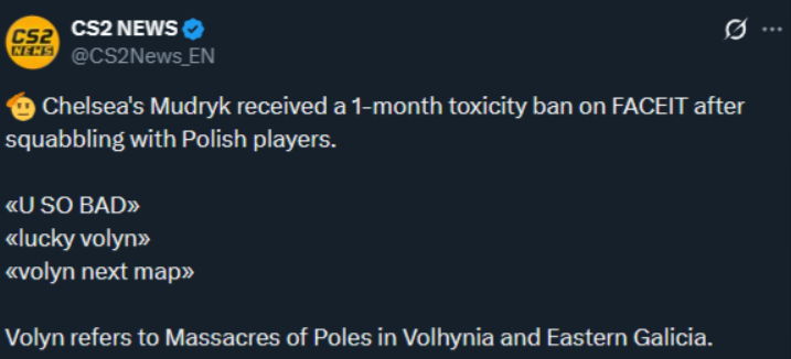 Why Mudryk got banned on Faceit