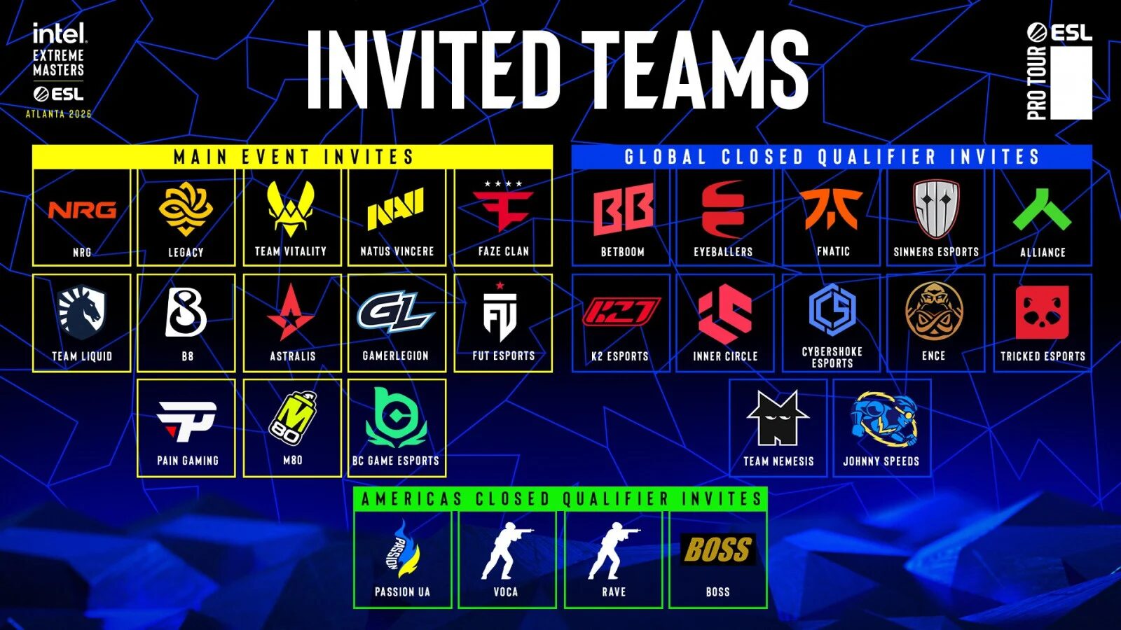 IEM Atlanta 2026 teams