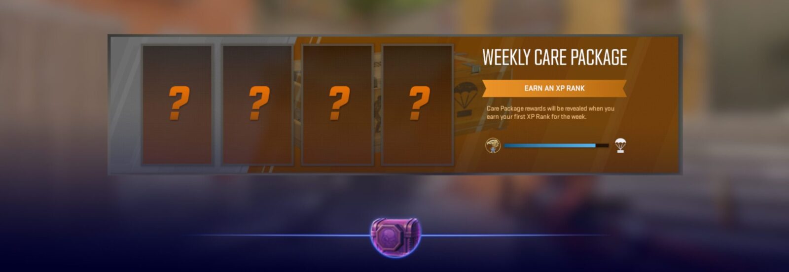 CS2 weekly drop reset care package screen showing case and skin rewards