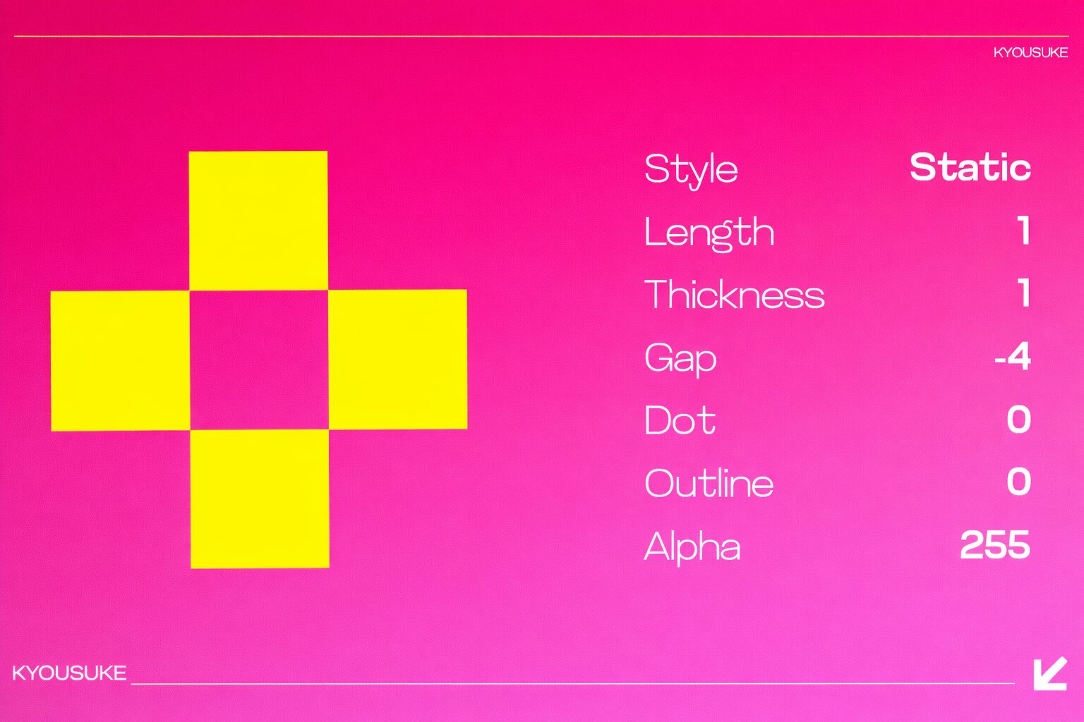 Crosshair Settings Kyousuke