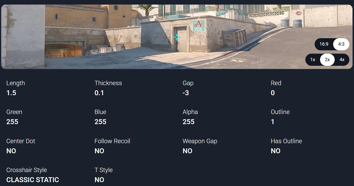 Zywoo crosshair code