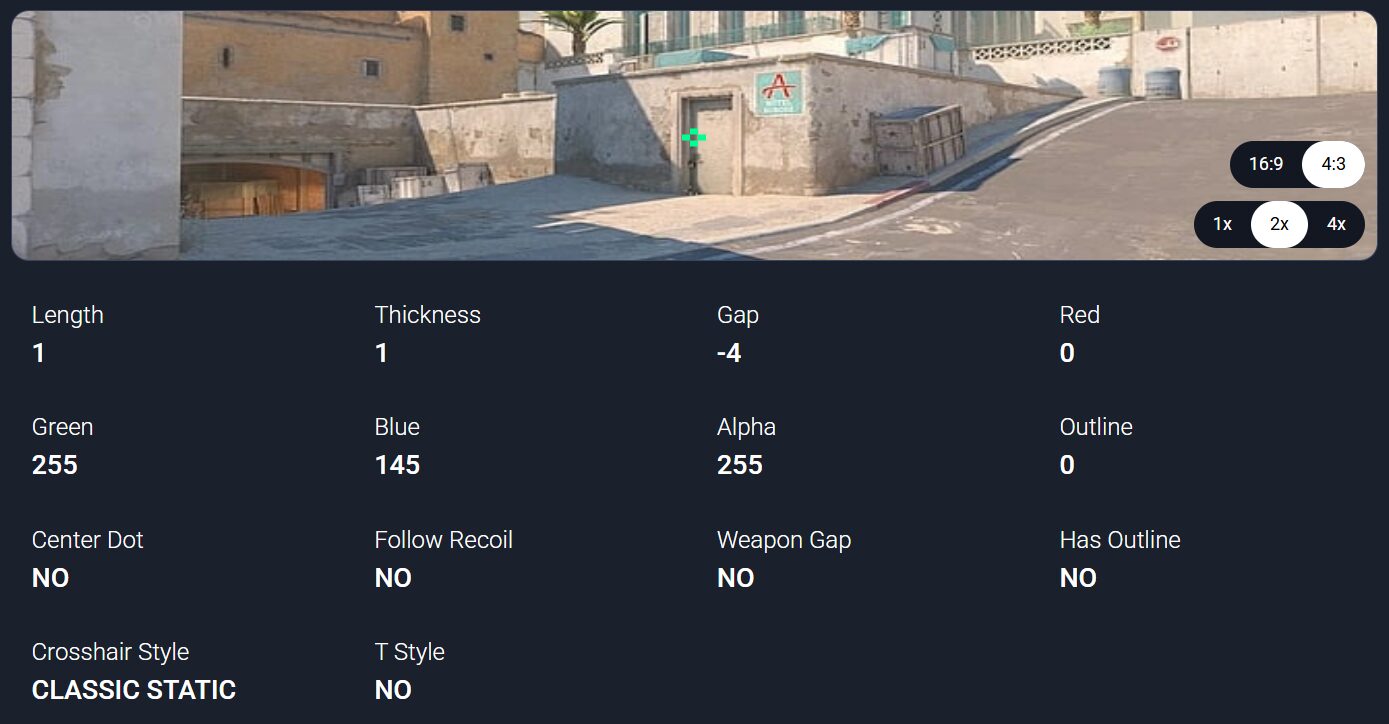 Niko crosshair code