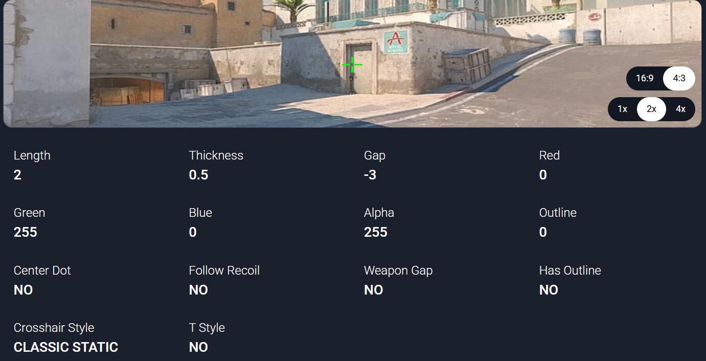 rpz crosshair code