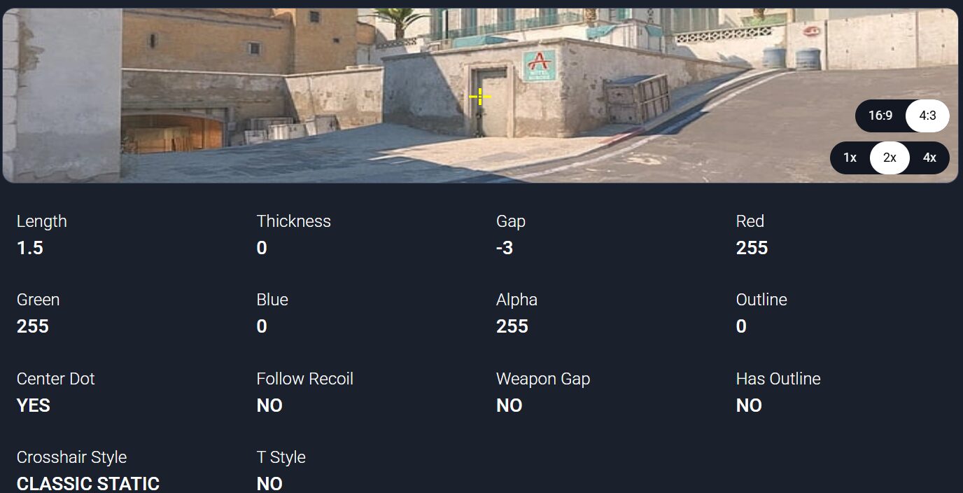 donk crosshair code