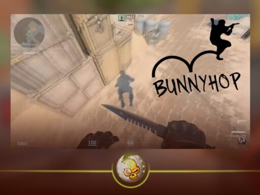 CS2 bunny hop commands guide showing bhop movement in Counter Strike 2
