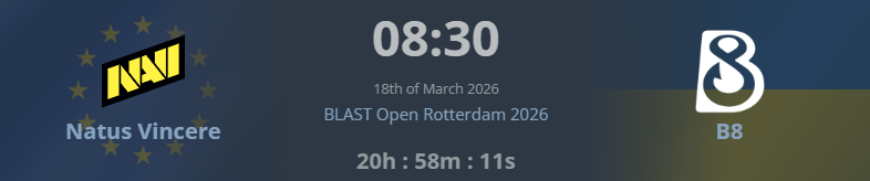 NAVI vs B8 Rotterdam 2026 Predictions