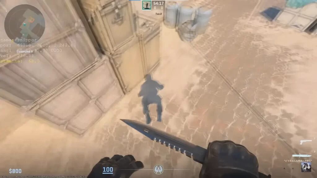 How to bunny hop in CS2 with velocity shown