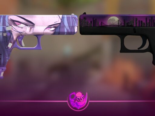 cheapest purple skins cs2 glock 18 moonrise skin
