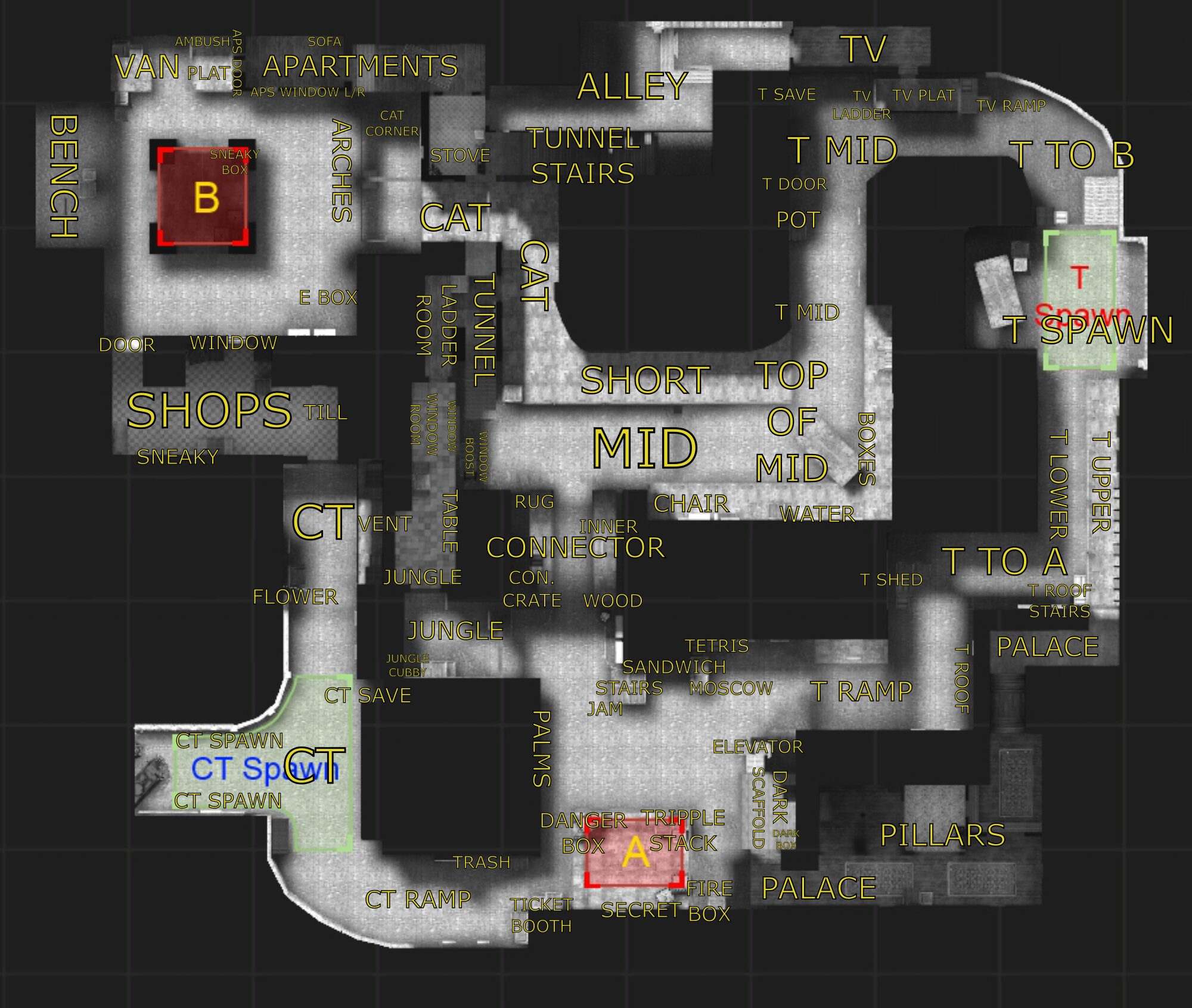 Mirage Callouts CS2: Full Guide