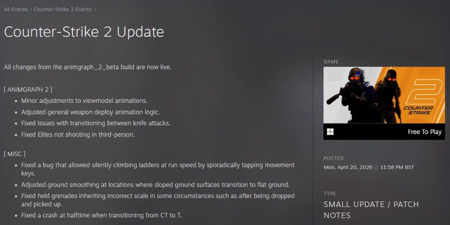 CS2 AnimGraph2 Update