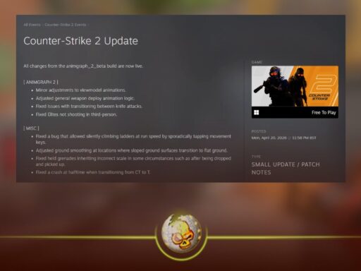 CS2 AnimGraph2 update showing new animation system and gameplay changes