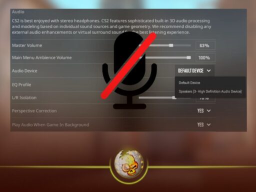 CS2 sound bug fix showing audio settings for missing footsteps and no sound