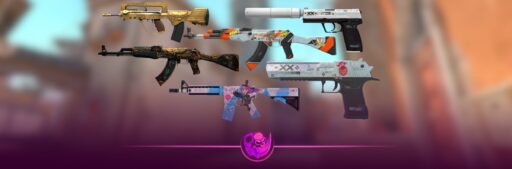 Seven cheapest red skins in CS2 to trade up with Covert skin examples