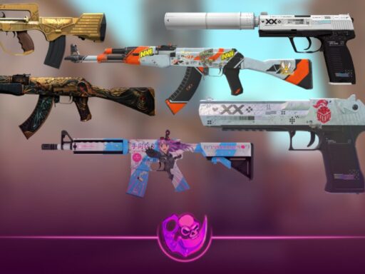 Seven cheapest red skins in CS2 to trade up with Covert skin examples