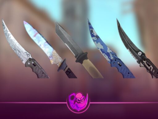 Cheapest knife in CS2 with Shadow Daggers skin shown in game