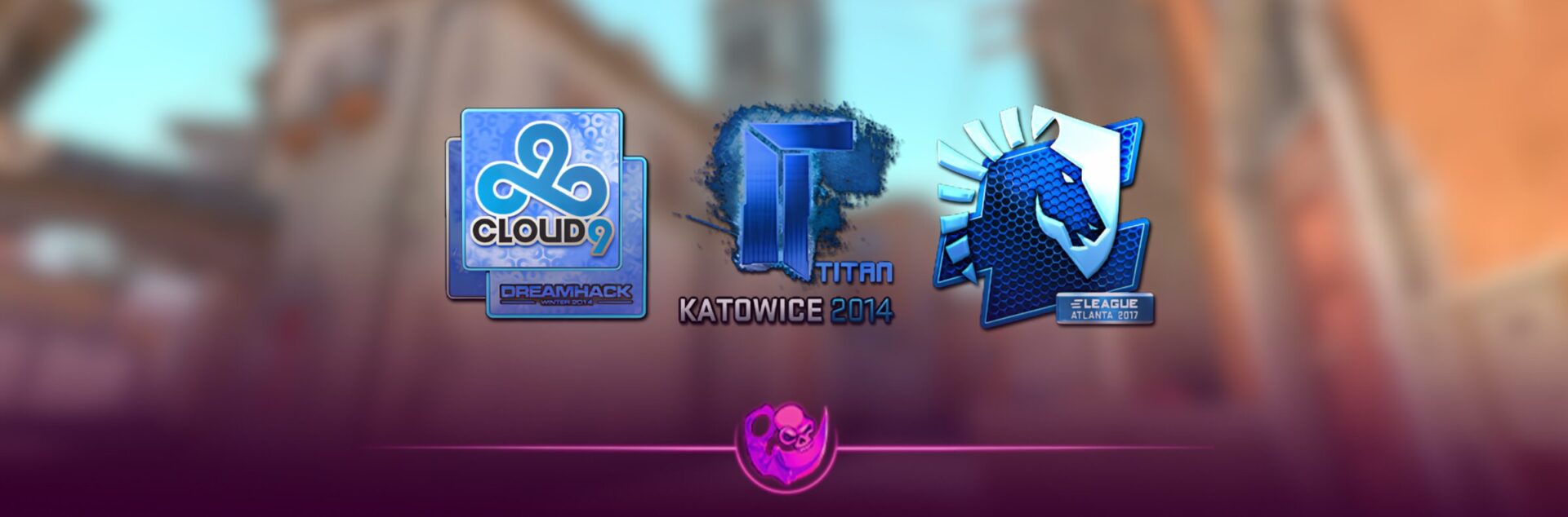 Best blue stickers in CS2 for blue loadouts featuring Titan, Cloud9, and other blue sticker crafts