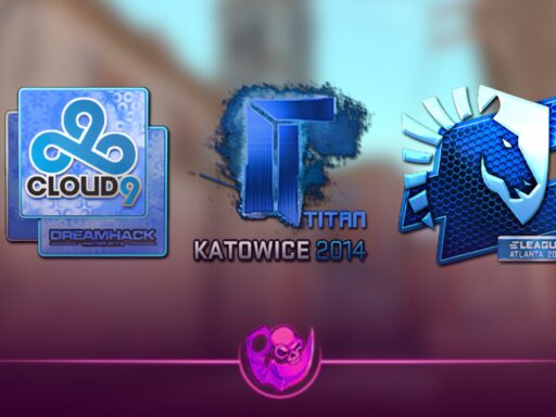 Best blue stickers in CS2 for blue loadouts featuring Titan, Cloud9, and other blue sticker crafts