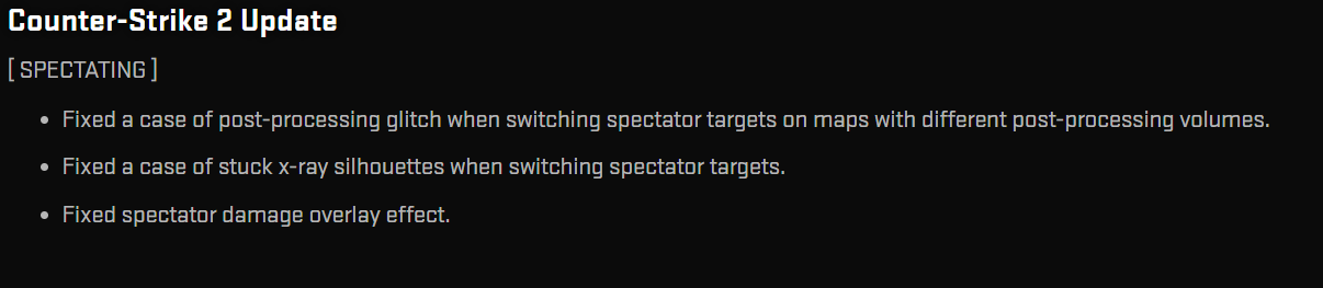 Spectator cs2 update 