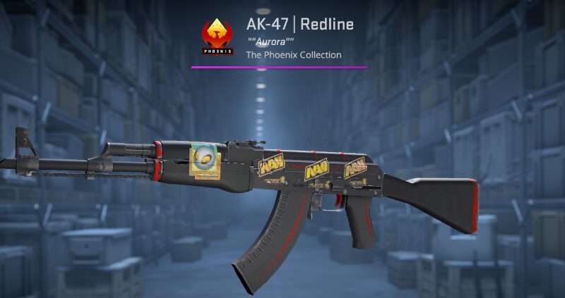 CS2 skin with stickers