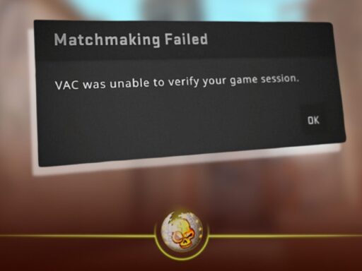 CS2 VAC Was Unable to Verify Your Game Session error message on screen
