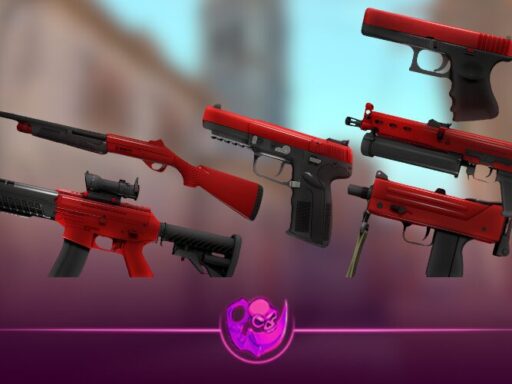 Cheapest red CS2 skins in July 2026 with budget pistol, rifle and SMG skin picks
