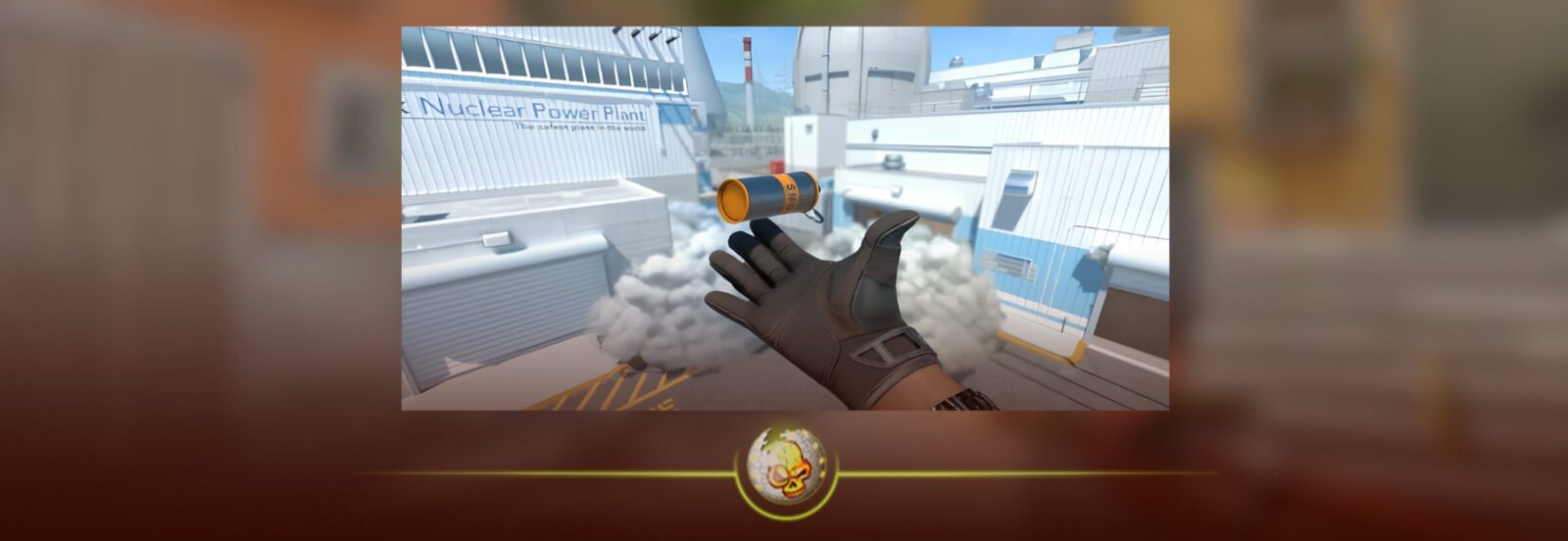 CS2 player practicing smokes on Mirage with grenade trajectory setup