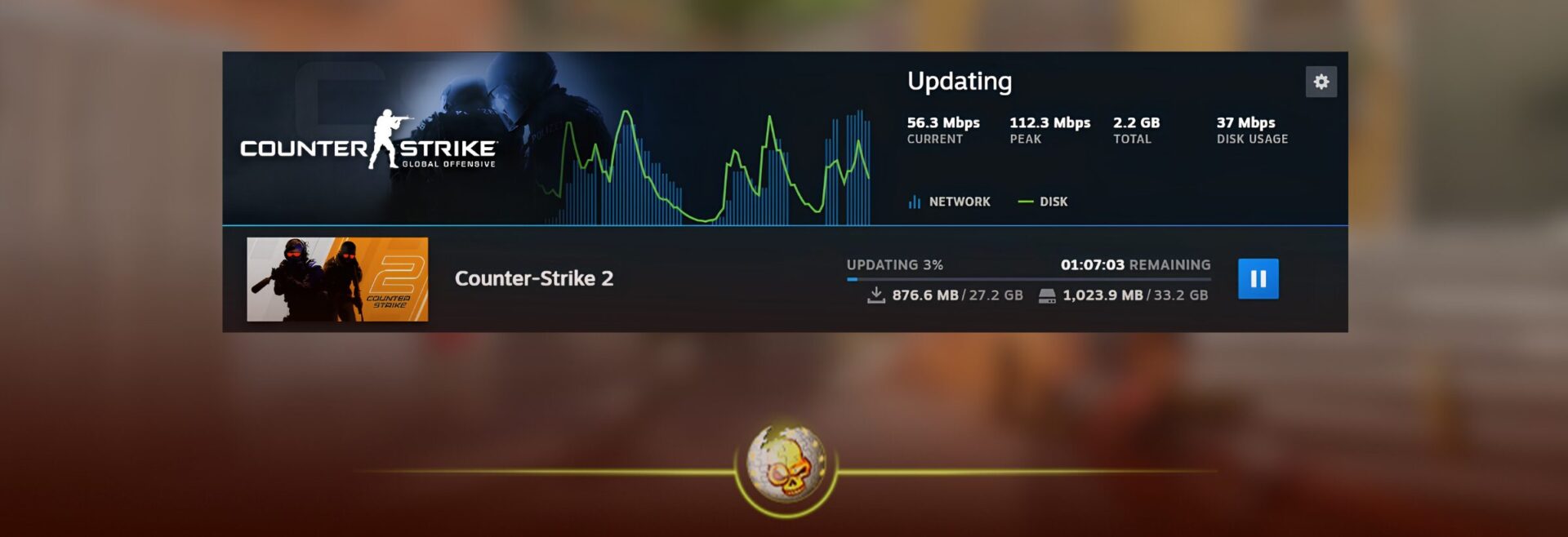 Counter Strike 2 size guide showing how many GB CS2 needs on Steam