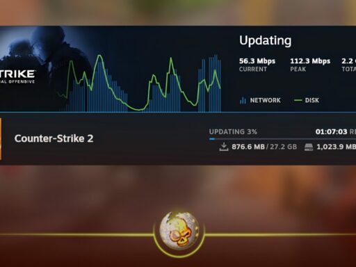 Counter Strike 2 size guide showing how many GB CS2 needs on Steam