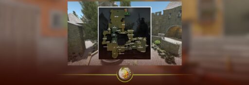 CS2 Cobblestone callouts interactive map showing A site, B site, Drop, Long, Connector, Danger, and key map areas.