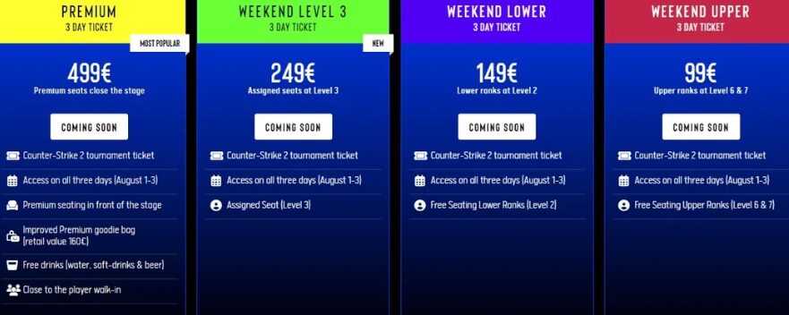 IEM Cologne Major CS2 Tickets