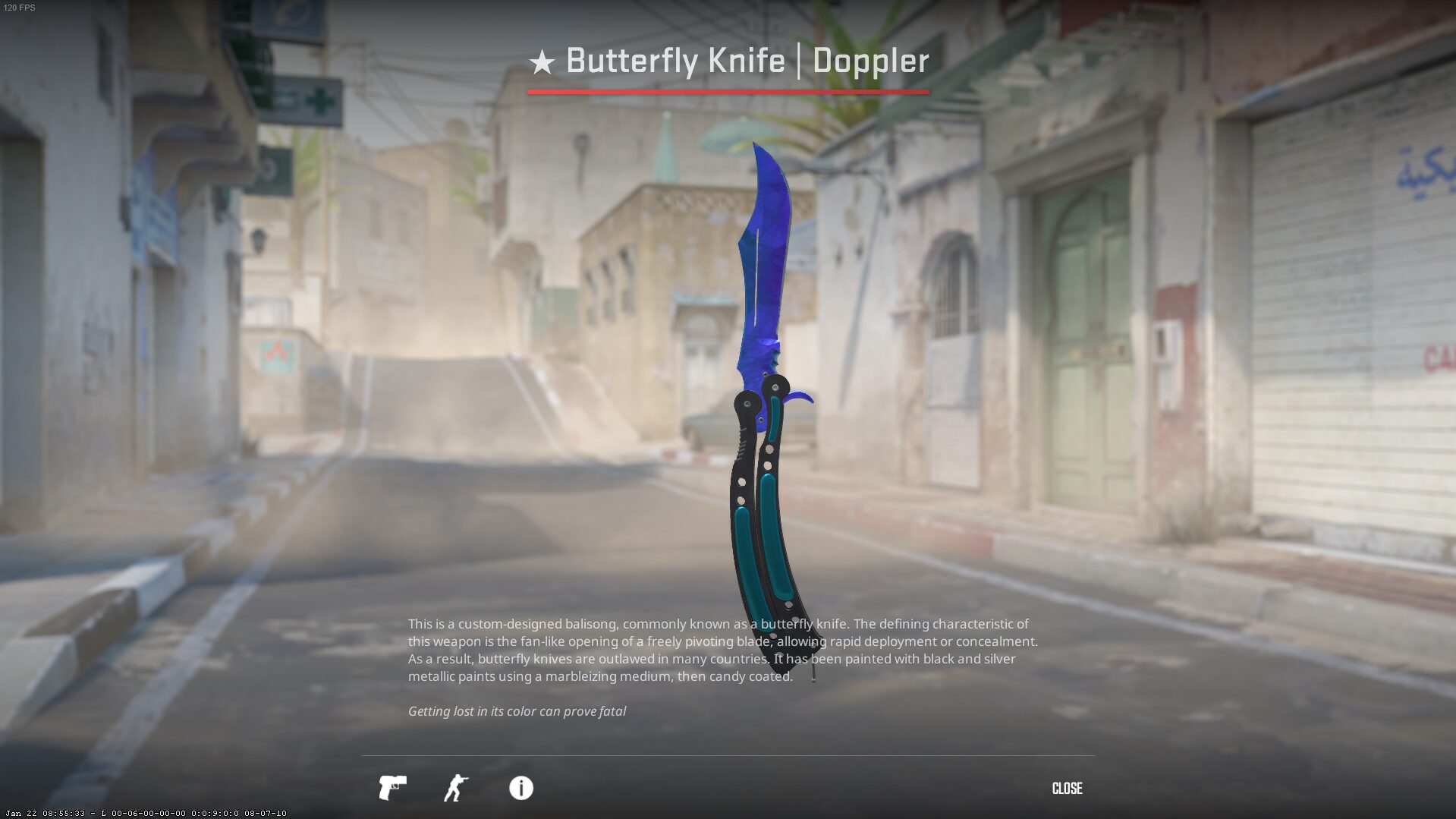 Butterfly Knife Doppler Sapphire