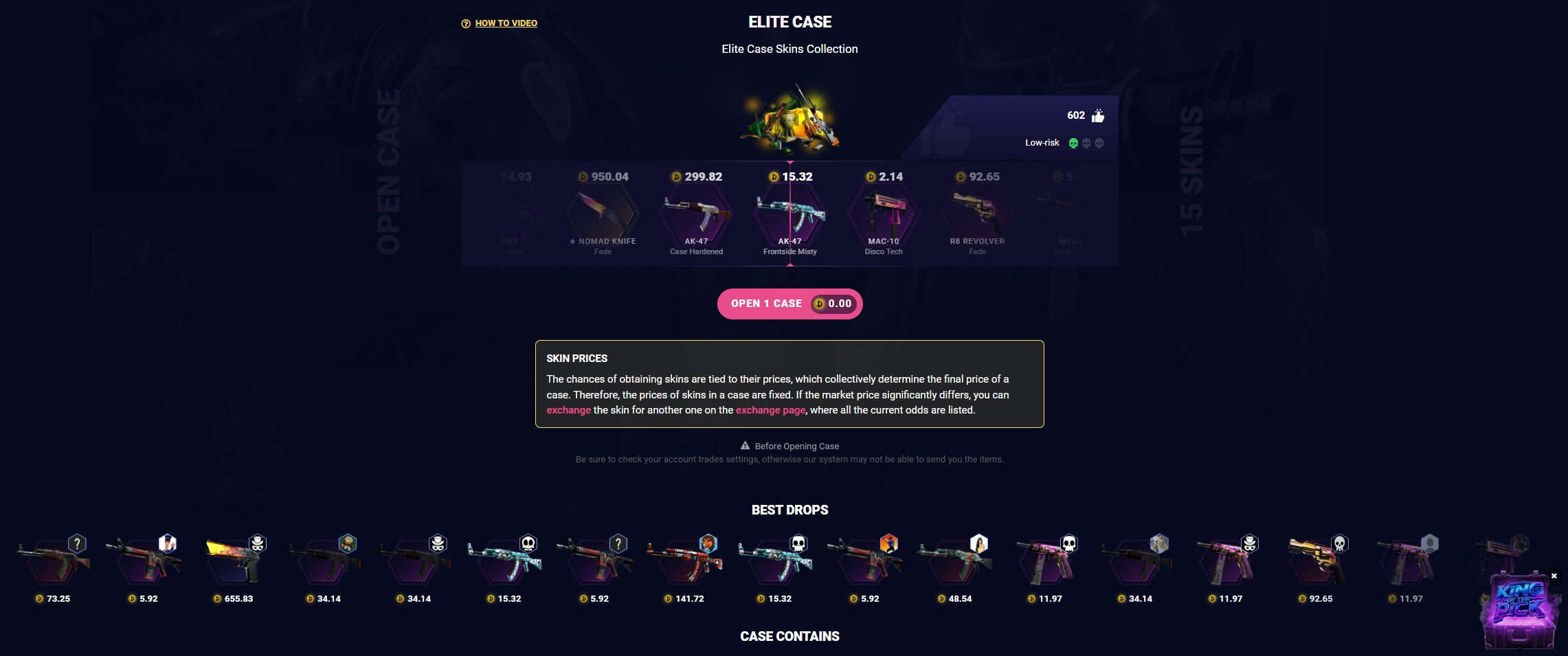 Claim Daily Free Cases on DaddySkins