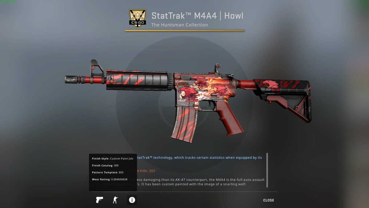 M4A4 Howl with 4 iBUYPOWER Holos