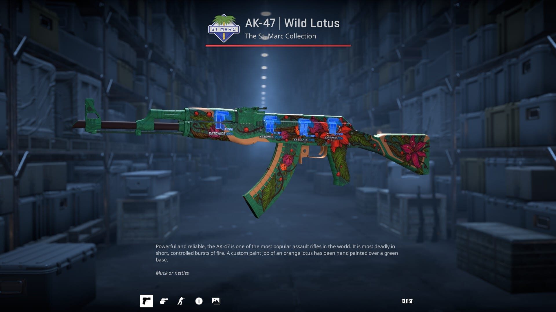 AK-47 Wild Lotus with Rare Stickers